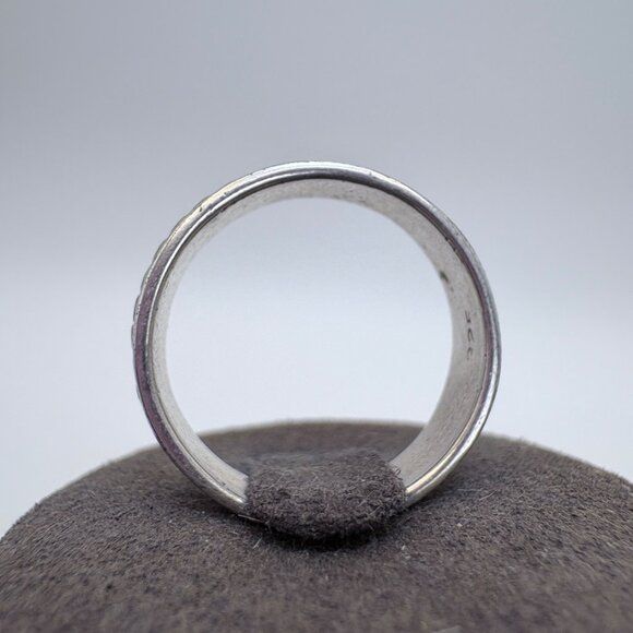 VTG Two Tone Sterling Silver 925 Braided Design Band Ring Size 8 - Picture 2 of 8